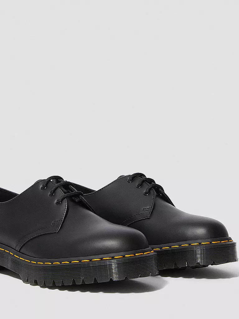 Dr. Martens outlets Schnürschuhe schwarz Animalmuster Glanz-Optik